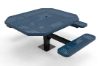 Picture of RHINO 46" x 54" Octagon ADA Compliant Thermoplastic Coated Perforated Steel Pedestal Picnic Table