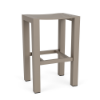 Skyline backless commercial outdoor bar stool with all-aluminum construction and Satin Amber finish