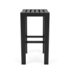 Side view of Skyline all-aluminum backless commercial outdoor bar stool with Starlight Black finish