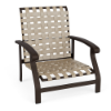 Athens commercial outdoor sand chair with Coffee Bean aluminum frame and Putty cross-weave vinyl seat and back