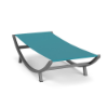 Coastal Arch commercial outdoor hammock with Slate Grey aluminum frame and Metallica Lagoon sling surface
