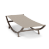 Coastal Arch commercial outdoor hammock with Textured Espresso aluminum frame and Cane Weave Pacific sling surface