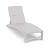 Front three-quarter view of the Leisure MGP arched solid style outdoor chaise lounge in a clean white finish.