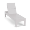 Front three-quarter view of the Leisure MGP flat solid style outdoor chaise lounge in a clean white finish.