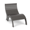 Front three-quarter view of the Aqua MGP 915 Ledge commercial in-pool sand chair in a dark grey finish.