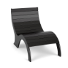 Front three-quarter view of the Aqua MGP 915 Ledge commercial in-pool sand chair in a matte black finish.