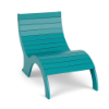 Front three-quarter view of the Aqua MGP 915 Ledge commercial in-pool sand chair in an Aruba teal finish.