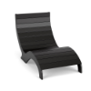 Front three-quarter view of the Aqua MGP Ledge commercial in-pool sand chair in a matte black finish.