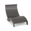 Front three-quarter view of the Aqua MGP Ledge commercial in-pool sand chair in a dark grey finish.