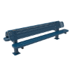 Perforated Metal - Surface Mount - RHINO 8 Ft. Thermoplastic Polyolefin Coated Metal Double Pedestal Bench with Back