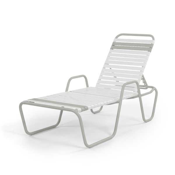 St. Maarten II Standard Stackable Vinyl Strap Chaise