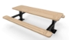 RHINO 8 ft. Thermoplastic Coated Perforated Steel Double Pedestal Picnic Table