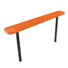 RHINO 8 Ft. Thermoplastic Polyolefin Coated Pedestal Bench Without Back