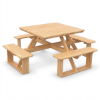 Picture of 44" Square Walk-In Wooden Picnic Table - 170 lbs.